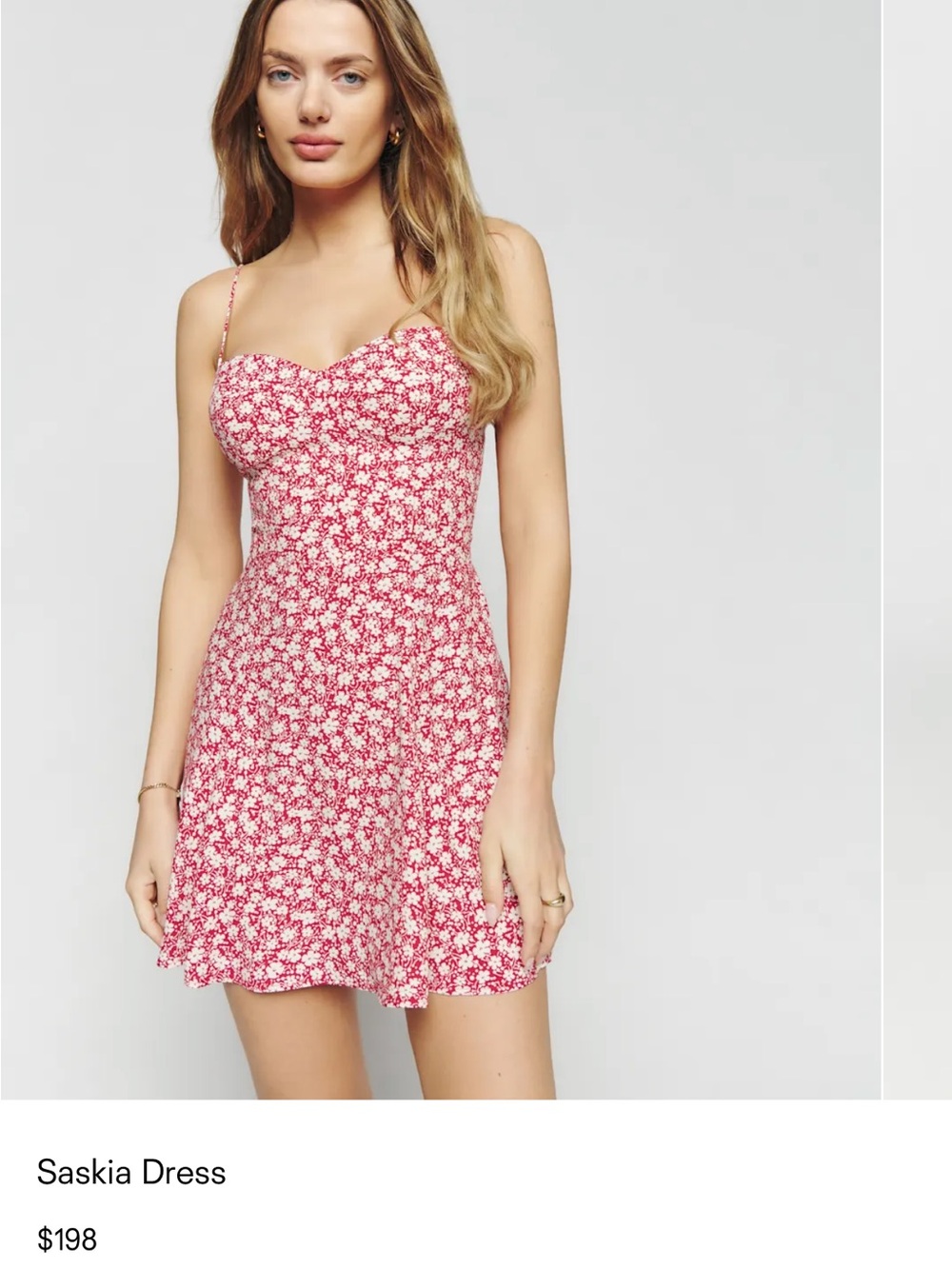 Reformation Saskia Mini Dress - Pink Floral